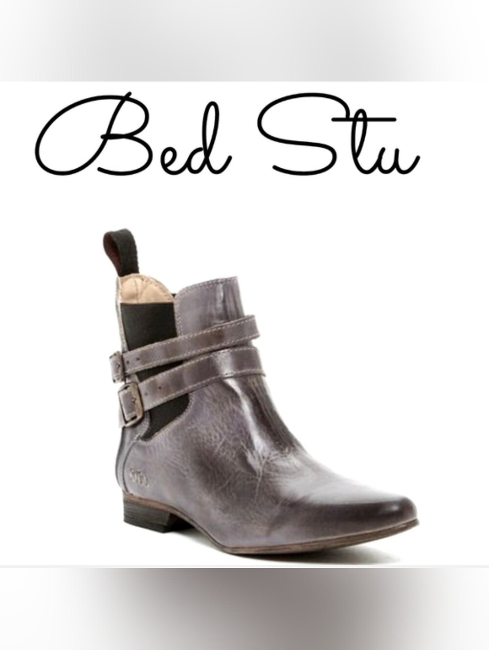 Bed Stu Gray Ravine Pointed Toe Ankle Boot - Picture 1 of 7